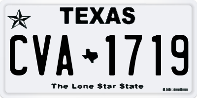 TX license plate CVA1719