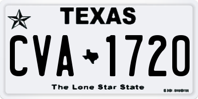 TX license plate CVA1720