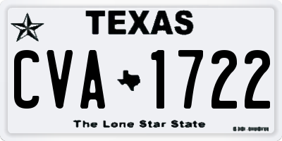 TX license plate CVA1722