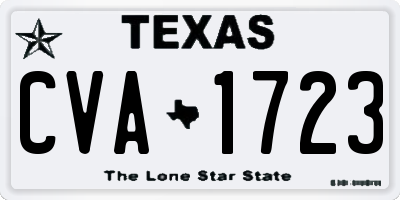 TX license plate CVA1723