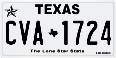 TX license plate CVA1724