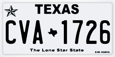 TX license plate CVA1726