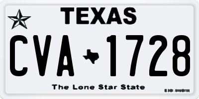 TX license plate CVA1728