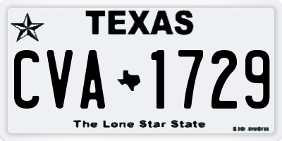 TX license plate CVA1729