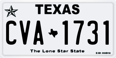 TX license plate CVA1731