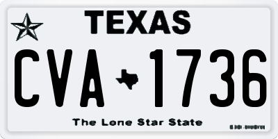 TX license plate CVA1736