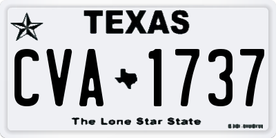 TX license plate CVA1737