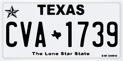 TX license plate CVA1739