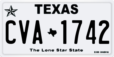 TX license plate CVA1742