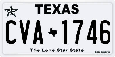 TX license plate CVA1746