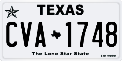 TX license plate CVA1748