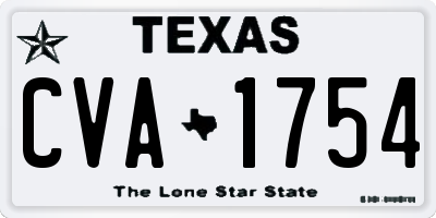 TX license plate CVA1754