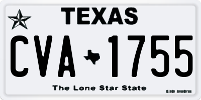 TX license plate CVA1755