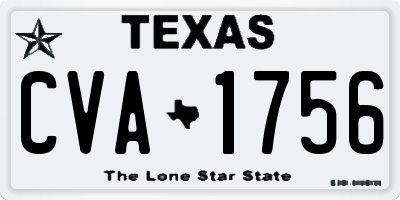 TX license plate CVA1756