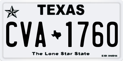 TX license plate CVA1760