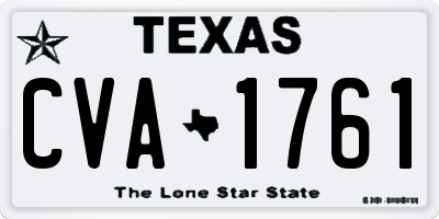 TX license plate CVA1761