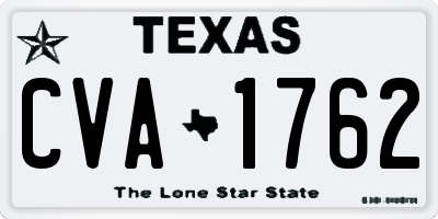 TX license plate CVA1762