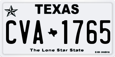 TX license plate CVA1765