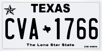 TX license plate CVA1766