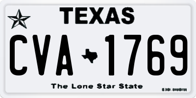 TX license plate CVA1769