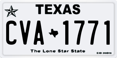 TX license plate CVA1771