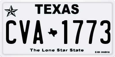 TX license plate CVA1773