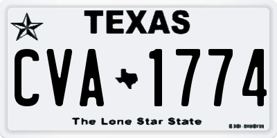 TX license plate CVA1774