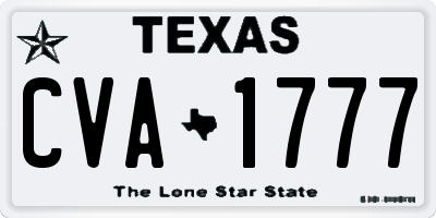TX license plate CVA1777
