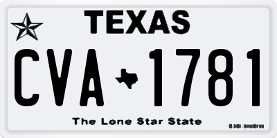 TX license plate CVA1781