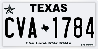 TX license plate CVA1784