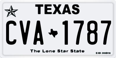 TX license plate CVA1787
