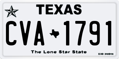 TX license plate CVA1791
