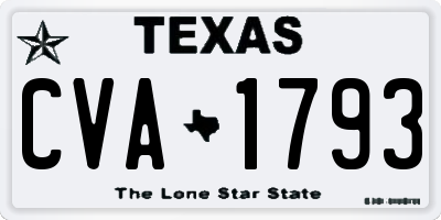 TX license plate CVA1793
