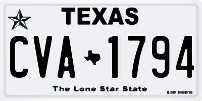TX license plate CVA1794