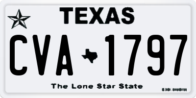 TX license plate CVA1797