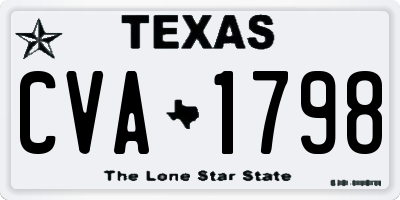 TX license plate CVA1798