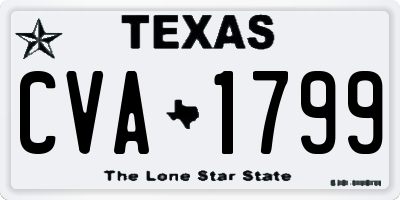 TX license plate CVA1799