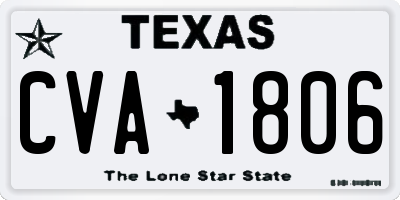 TX license plate CVA1806