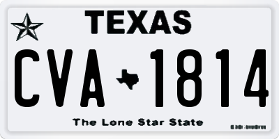 TX license plate CVA1814