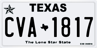 TX license plate CVA1817