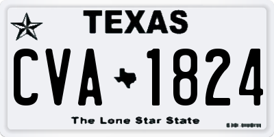 TX license plate CVA1824