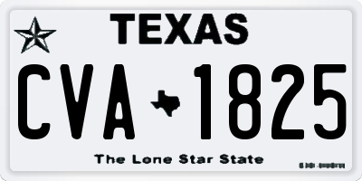 TX license plate CVA1825