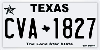 TX license plate CVA1827