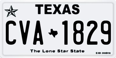 TX license plate CVA1829