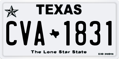 TX license plate CVA1831