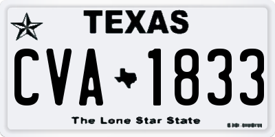 TX license plate CVA1833