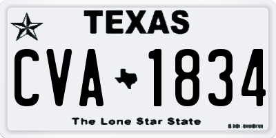 TX license plate CVA1834