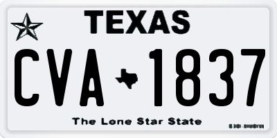 TX license plate CVA1837