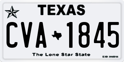 TX license plate CVA1845