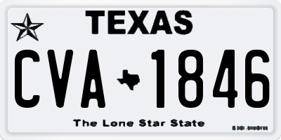 TX license plate CVA1846